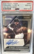 Fernando Tatis Jr 2020 Panini Prozm Pro Penmanship #PPFT PSA 10 GEM MT