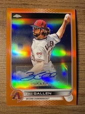 ZAC GALLEN AUTO ORANGE REFRACTOR 19/25 2022 Topps Chrome AC-ZG