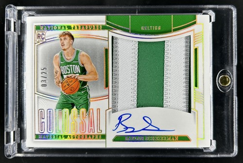 2024-25 National Treasures Baylor Scheierman Colossal Auto RC Patch Prime #/25