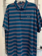 Under Armour Men  s HeatGear Golf Polo Shirt Size XXL 2XL Short Sleeve