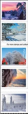 #6038 - 6042  2025 Winter Landscapes Strip/5 - MNH (After September 19 )