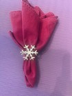 4 Pc. Vintage ASSORTED NAPKIN RINGS Snowflake,Silver Winter / Christmas/ Holiday