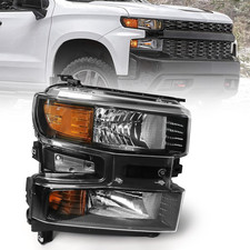 Halogen Headlight Assembly for Chevy Silverado 2019 2020 2021 1500 [Only for Hal