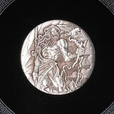 Gods of Olympus - Zeus  Key Coin 2 oz Silver 2014 Perth Mint
