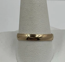 14K Yellow Gold 4mm Milgrain Edge Wedding Band Ring Size 11