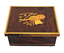 Vintage House of Goebel Lacquered Music Box Made to Look Like Inlay Runs