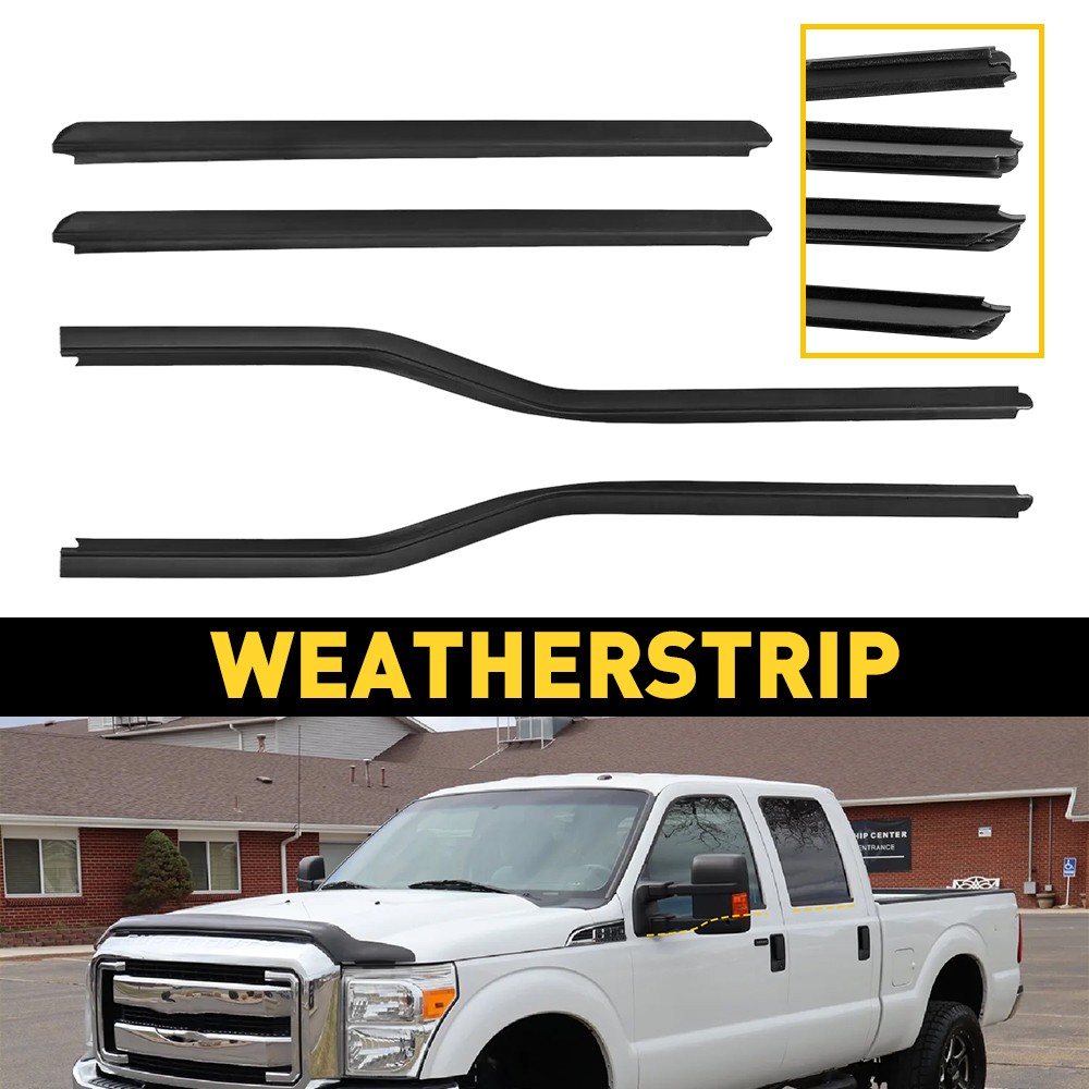 Ford F250 F350 F450 1999-2016 4X Weatherstrip Window Sweep Belt Trim Seal RL