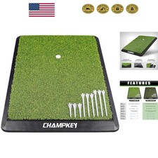 Golf Practice Mat with Synthetic Turf Heavy Duty Rubber Base 13"x17"