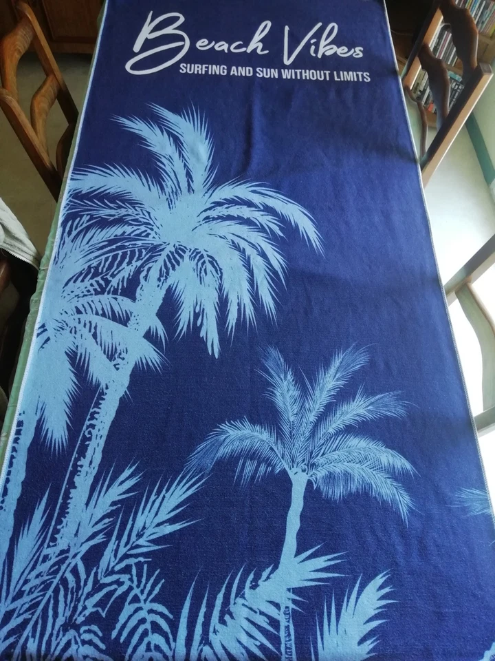 Drap De Plage Bleu Foncé Unisexe Occasion - Photo 1/2