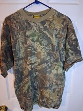 Men's VTG Sasquatch Camo Shirt SZ L Advantage Timber USA Made Pocket T