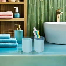 3 PCS Travel Toothbrush Case Portable and Toothpaste Kit Plastic Holder