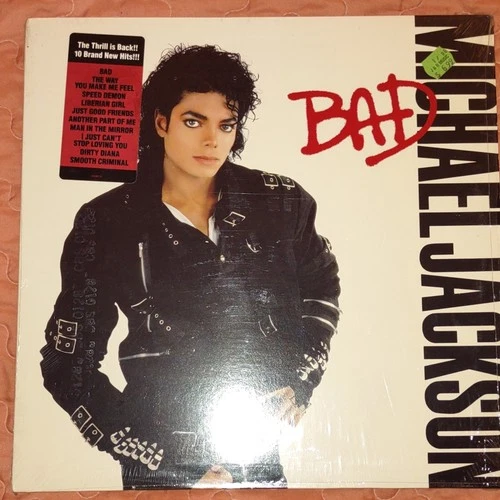 Michael Jackson Bad LP Vinyl Epic Pop R&B 12" 33 RPM Stereo 7464-40600-1