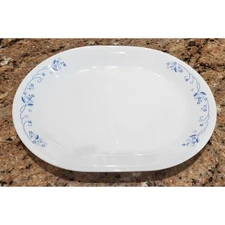 Corelle Provincial Blue Platter 12 1/4" Meat Platter Vintage