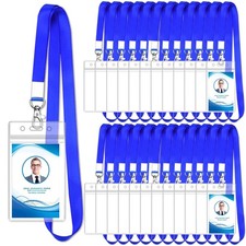 50 Pcs Teacher Lanyard with ID Holder, Vertical Name Badge Holders with Pack ...