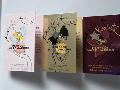 Marc Jacobs PERFECT EDP, INTENSE, ABSOLU Perfume Sample Sprays 0.04oz/1.2ml each