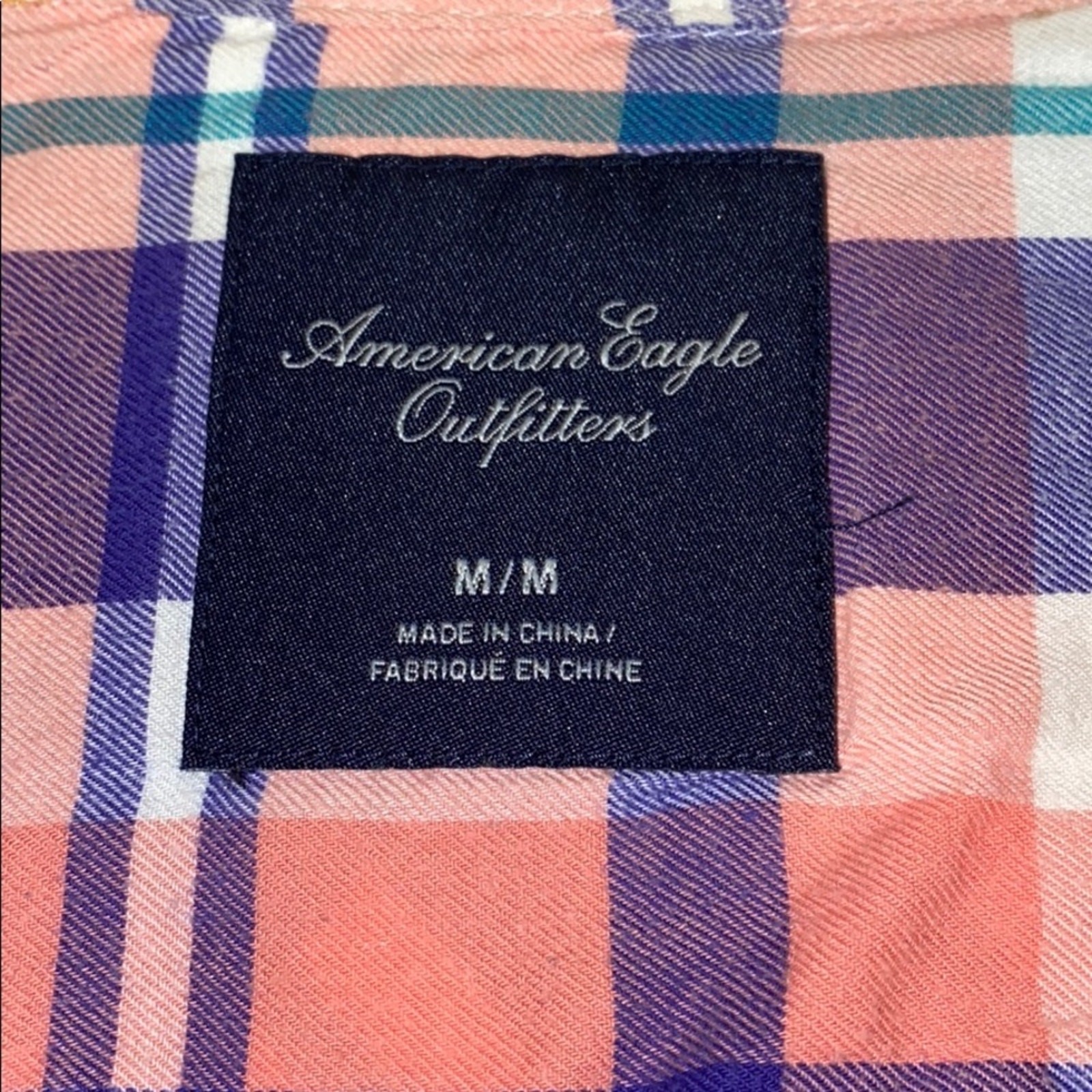 American Eagle Button Down - Size Medium - Pastel… - image 3