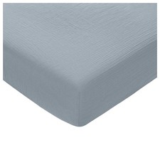 100 Muslin Cotton Fitted Crib Sheet - Soft Standard  Breathable Crib Sheets...