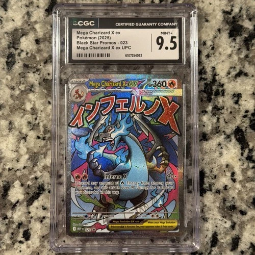 Pokémon Mega Charizard X Ex Holo 023 Black Star Promo CGC 9.5 - Mint +