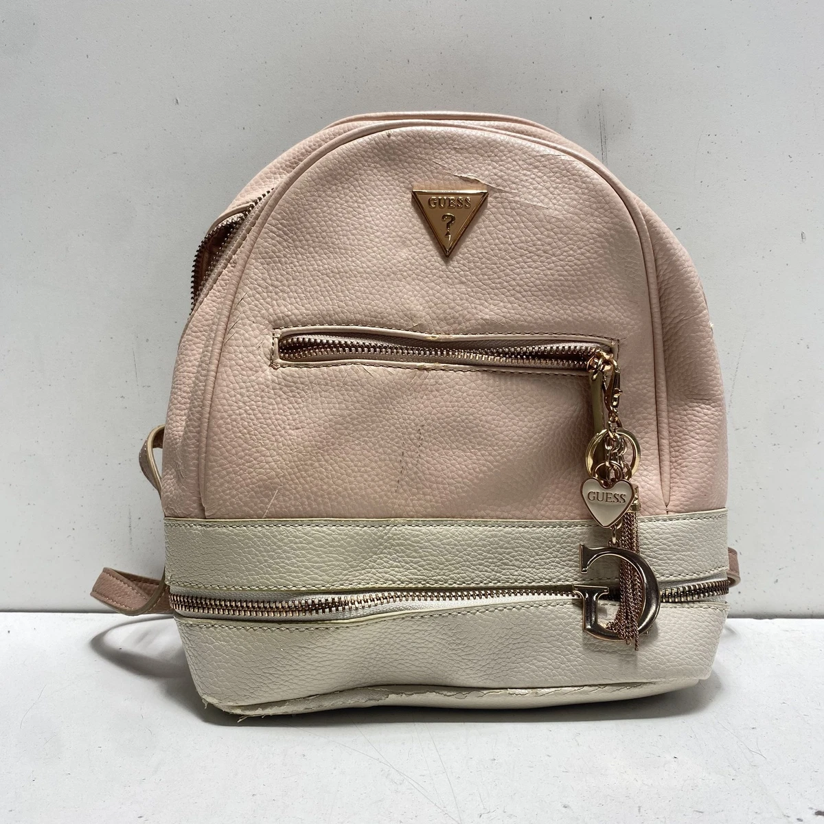 guess mini backpacks Factory Evan Color-Block Crossbody Backpack Back with trolley holder for convenient travel Backpack - Beige