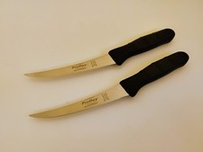 Dexter USA Set (2) Black Handle PD131SF-6 Semi Flex Boning Fillet Knives Curved