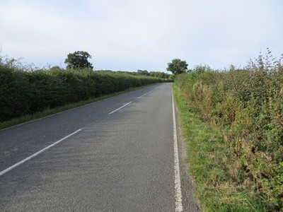 Photo A3 Hedge enclosed road Market Overton Looking south-westward in th c2021