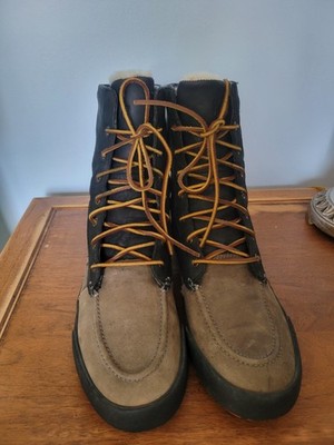 Polo Ralph Lauren Brown Black raulf Polo Boots Lace-Up Leather and  Suede 