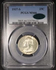 1937-S Washington Quarter - 25c PCGS MS66 CAC ✅ - Tough Coin!