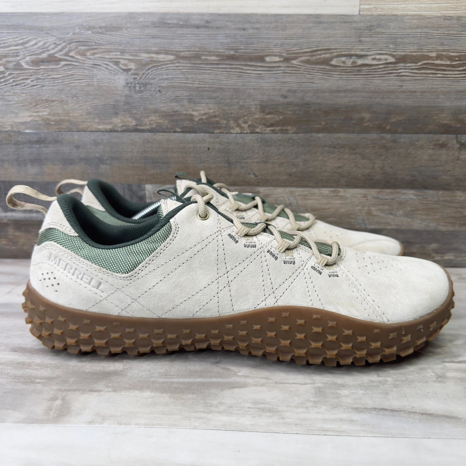Merrell Wrapt Men's Size 13 Barefoot Trail Hiking Shoes J032959 White Green