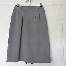 Vintage Liz Baker Essentials Pleated Houndstooth Midi Skirt Size 12 Classic