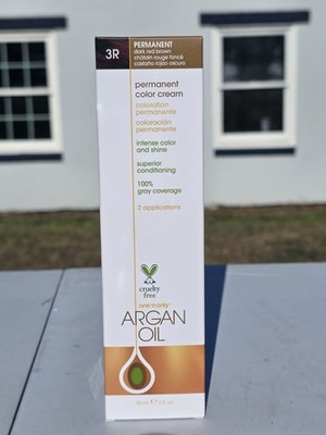 Argan Oil Permanent Color Cream - 3R  Dark Red Brown, 90ml Cruelty Free