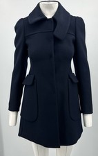 Prada Women's Navy Wool Single-Breasted Dress Coat sz 38