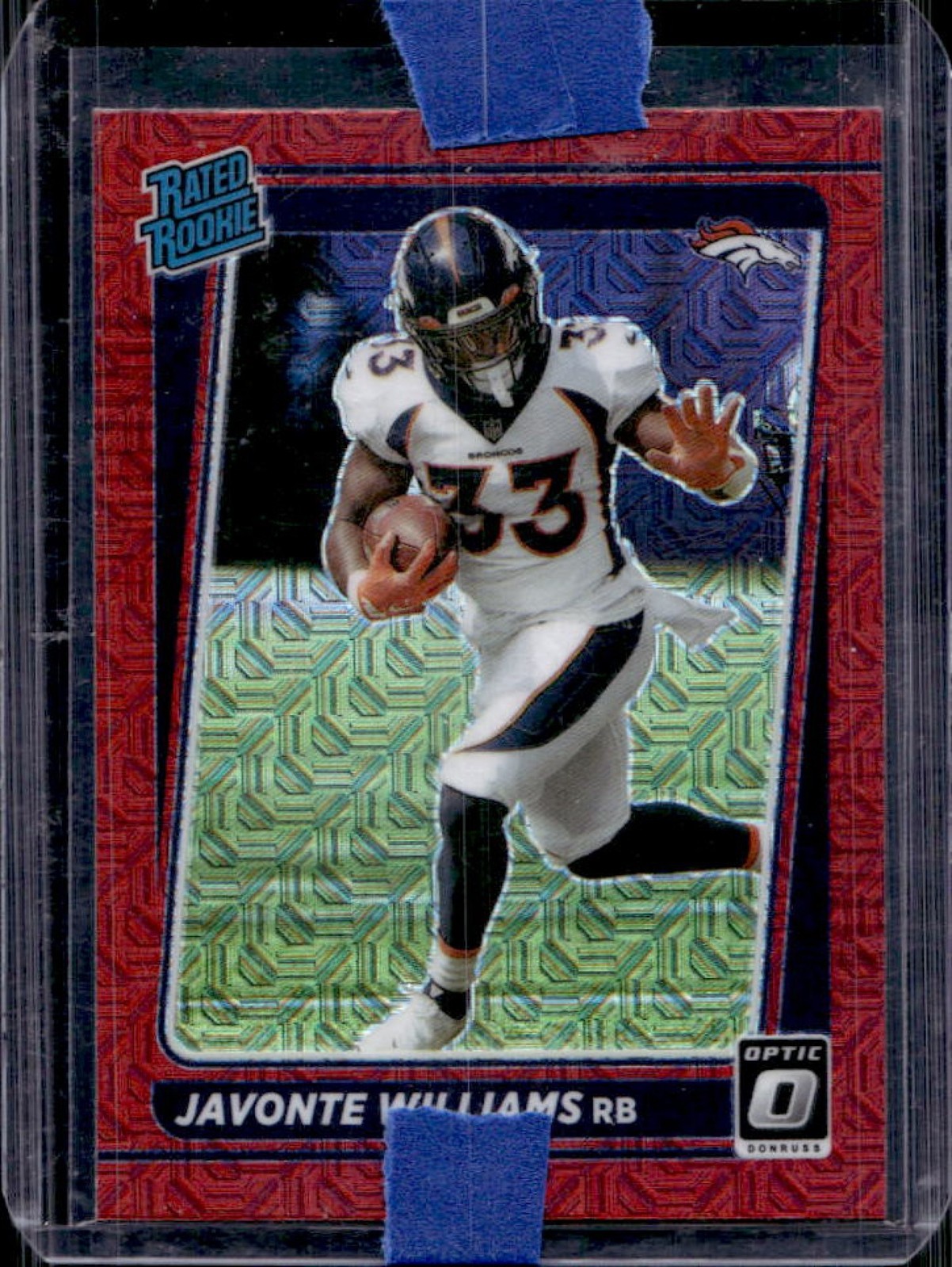 2021 Donruss Optic Javonte Williams Red Mojo Rated Rookie #215 Broncos