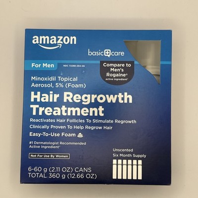 Amazon Basic Care Hair Regrowth Treatment - 5% (Foam) - 6 bottles - BB: 09/2025