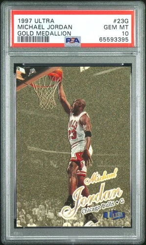 1997 Ultra #23G Michael Jordan Gold Medallion PSA 10 Gem Mint HOF Bulls
