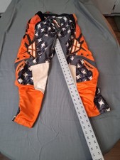 Fly Racing Kinetic Motocross Pants Size 32 Orange Gray Star Pattern