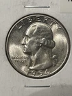 1954 S Silver Washington Quarter -  a nice uncirculated coin