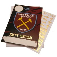 West Ham United Fc - Birthday Card With Stickers - Cards Gift Wrap - F300Z