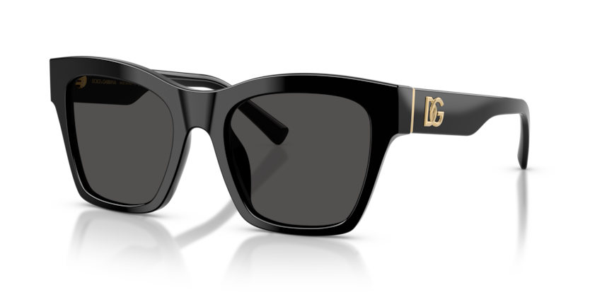 Dolce & Gabbana DG4512 UV400 Square Sunglasses Black/Grey Dark