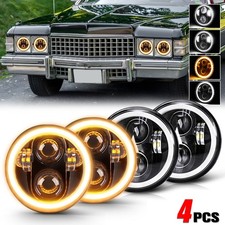 4pcs 5-34 5.75 Led Headlights Hi-lo Beam Drl For Cadillac Deville 1962-1974