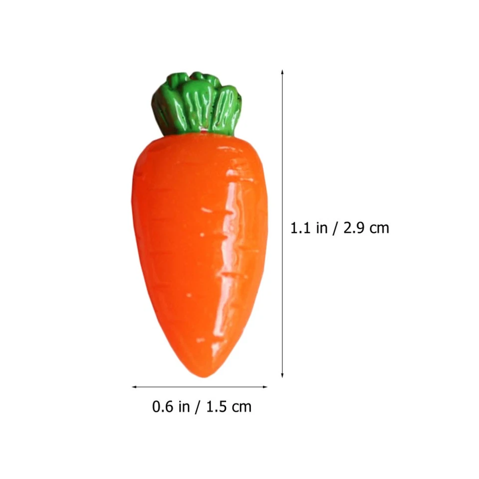 20 Pcs Resin Decoration Flat Back Carrots Easter Embellishments for Crafts - Image 4 of 4