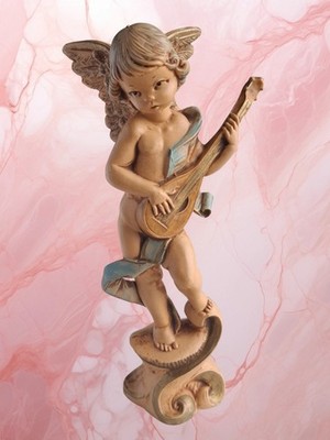 Depose Italy Nativity Angel Cherub Playing Mandolin #264 Spider Mark Fontaini
