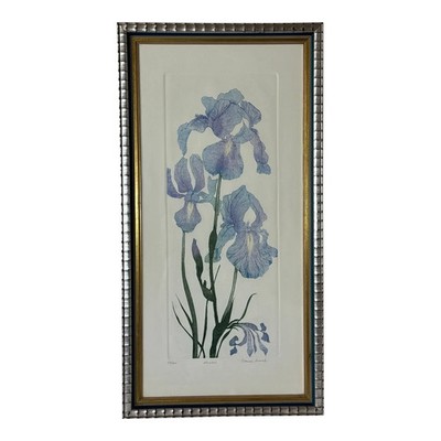  Irises  by Elaine Simel (1979), Framed, COA, Signed