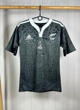 New Zealand Maori All Blacks 100 Years Rau Tau Rugby Jersey Size M+-