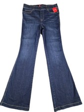 Spanx Jeans Womens Dark Wash Blue Bootcut Stretch Shaping Denim 20327R Large NWT