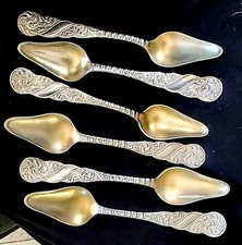 Set Of 6 Royal by International / Rogers Silverplate Grapefruit Spoons AC 6"