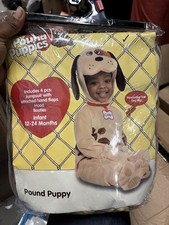 Infant Pound Puppies Dog Brown Jumpsuit 12-24 Months Party City