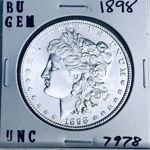 1898 BU GEM MORGAN SILVER DOLLAR UNC MS+++ U.S. MINT RARE COIN 7978