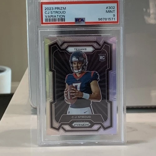 2023 Panini Prizm CJ Stroud Rookie Variation PSA 9 #302 Texans RC SP