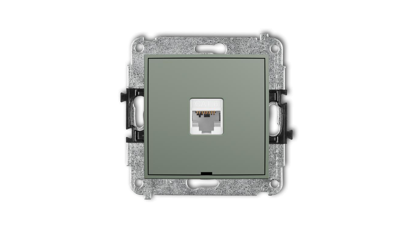 MINI Computer Socket Mechanism Single 1xRJ45, Cat. 6, 8-pin, without labe /T2UK