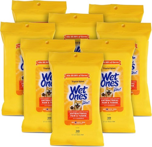 Wet for Pets Dog Wipes, Chamomile, Tropical Splash Scent, 240 Wipes (8x30 ct)